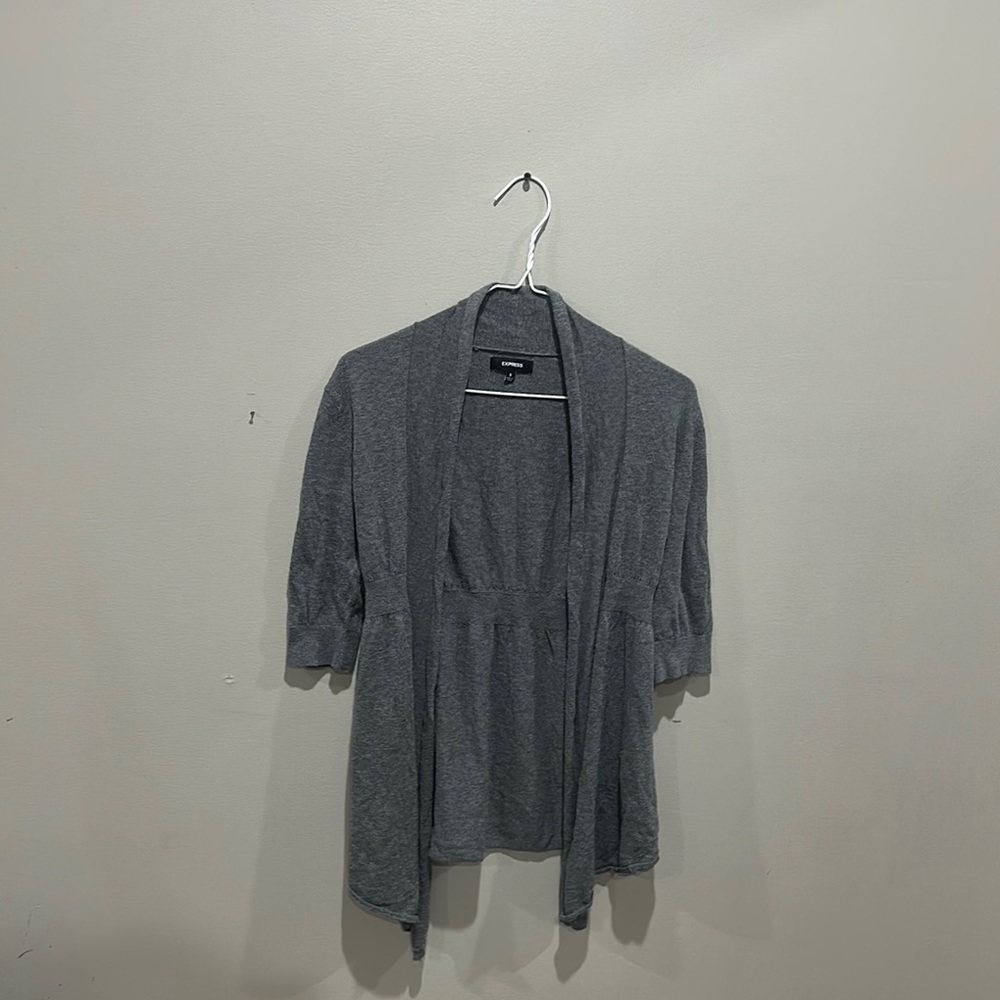 NWOT Express Heather Gray Cardigan size S
